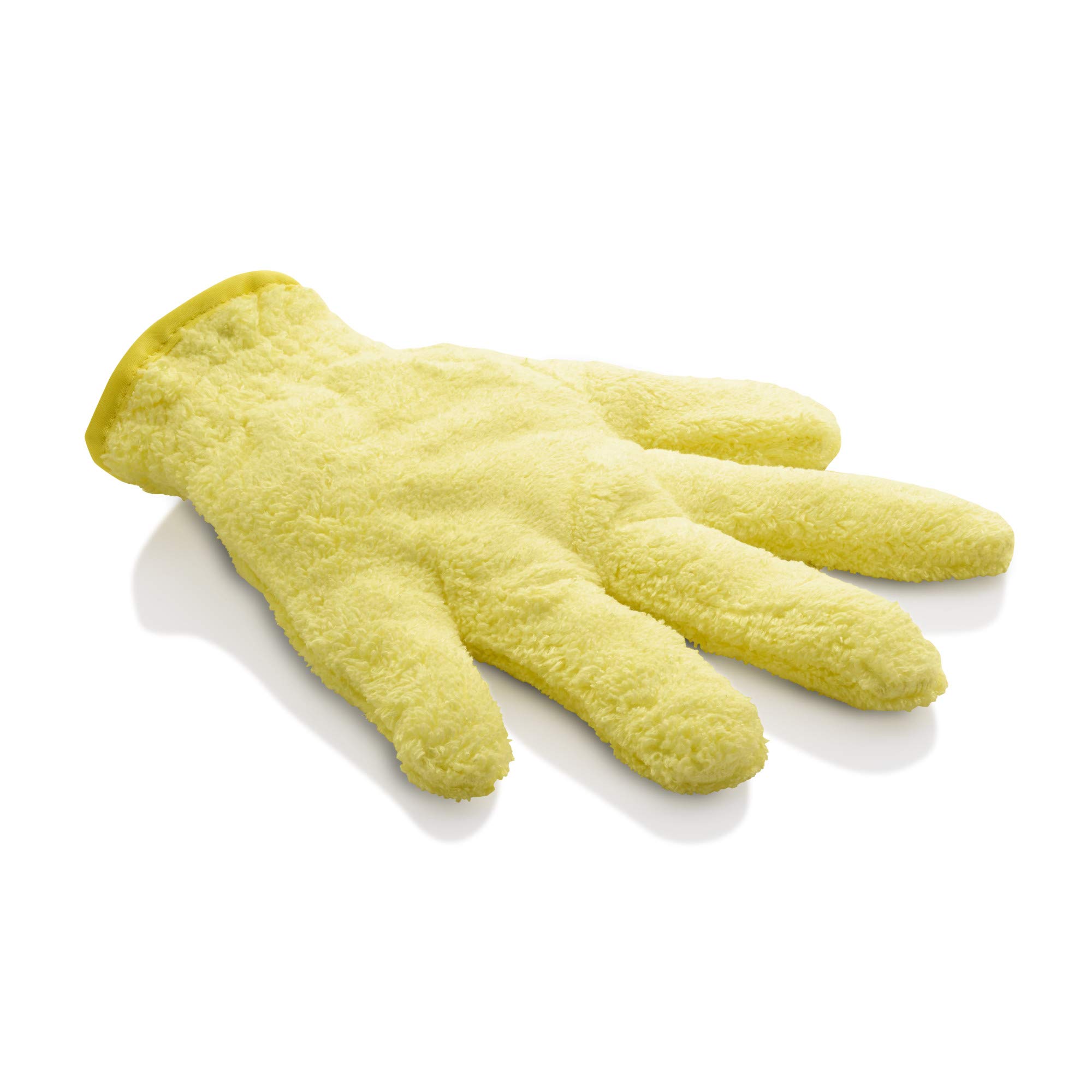 E-Cloth High Performance Dusting Glove, Microfibre Cleaning Mitts, Traps Dust, Pollen, Pet Fur, and Hair, Great for Wood and Leather Surfaces, Washable and Reusable, 100 Wash Promise, Yellow, 1 Pack