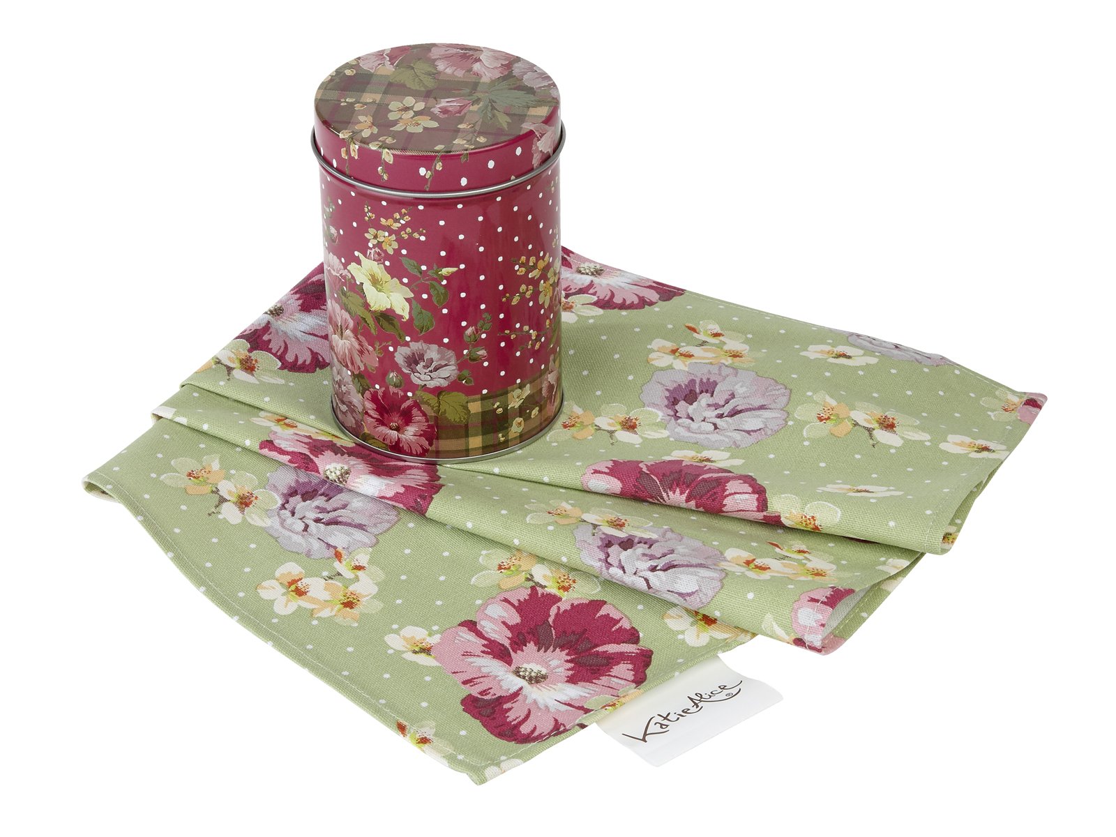 Creative Tops Katie Alice Highland Fling 100% Cotton Tea Towel in Tin Set, 70 x 51 cm (27.5" x 20")