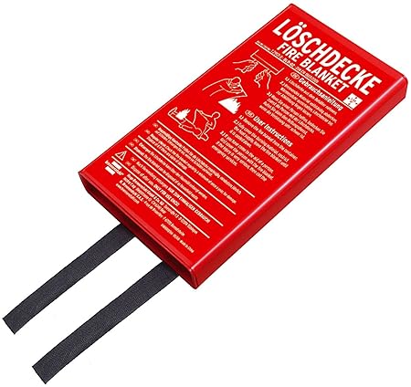 Brennenstuhl Feuer-Löschdecke BLD-02 (Brandschutzdecke 120x120cm, Soforthilfe bei Bränden)