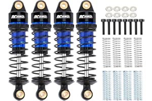 RCAWD Alloy Front Rear Shocks for Arrma 1/18 Granite Typhon Mojave Grom Series Upgrades Part Blue