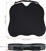 ZHOOGE Car Seat Cushion Memory Foam Wedge Pad for Office Chair Black view 5