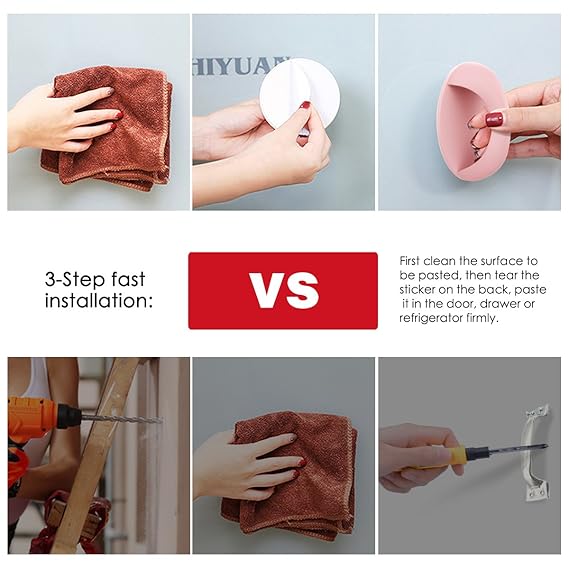 YoungRich - Juego de 4 manijas autoadhesivas para puerta o ventana ...