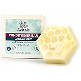 Vanilla Mint Conditioner Bar – Fresh, Energizing Solid Moisturizer for Dry Hair – Handmade in FLX