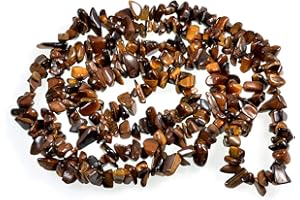 AD Beads 34 inches 5-10mm Natural Chips Nuggets Freeform Tumbled Irregular Gemstone for Necklace Bracelet Earring Chandelier Healing Crystal(Yellow Tiger's Eye)