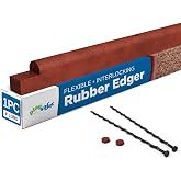 Playsafer 4' Flexible Interlocking Rubber Edging for Playgrounds (1 Pack, Terra Cotta)