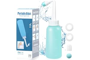 RUFCRIL Mini Peri Bottle, 350ml Portable Travel Bidet with Extra Ring and Carry Bag, TPE Material for High Temperature Resistance, Essentials for Postpartum Perineal Care,Hemorrhoid Treatment, Green
