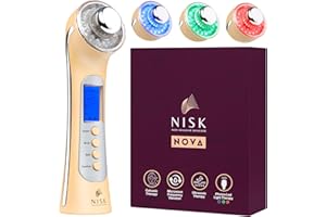 GENERIC Nova 4-in-1 Facial Wand: Red, Blue and Green Light Therapy, Galvanic Ion Cleansing, Ultrasonic Face Lift & Anti-Aging Device, Tightening, and Rejuvenation for Home Use