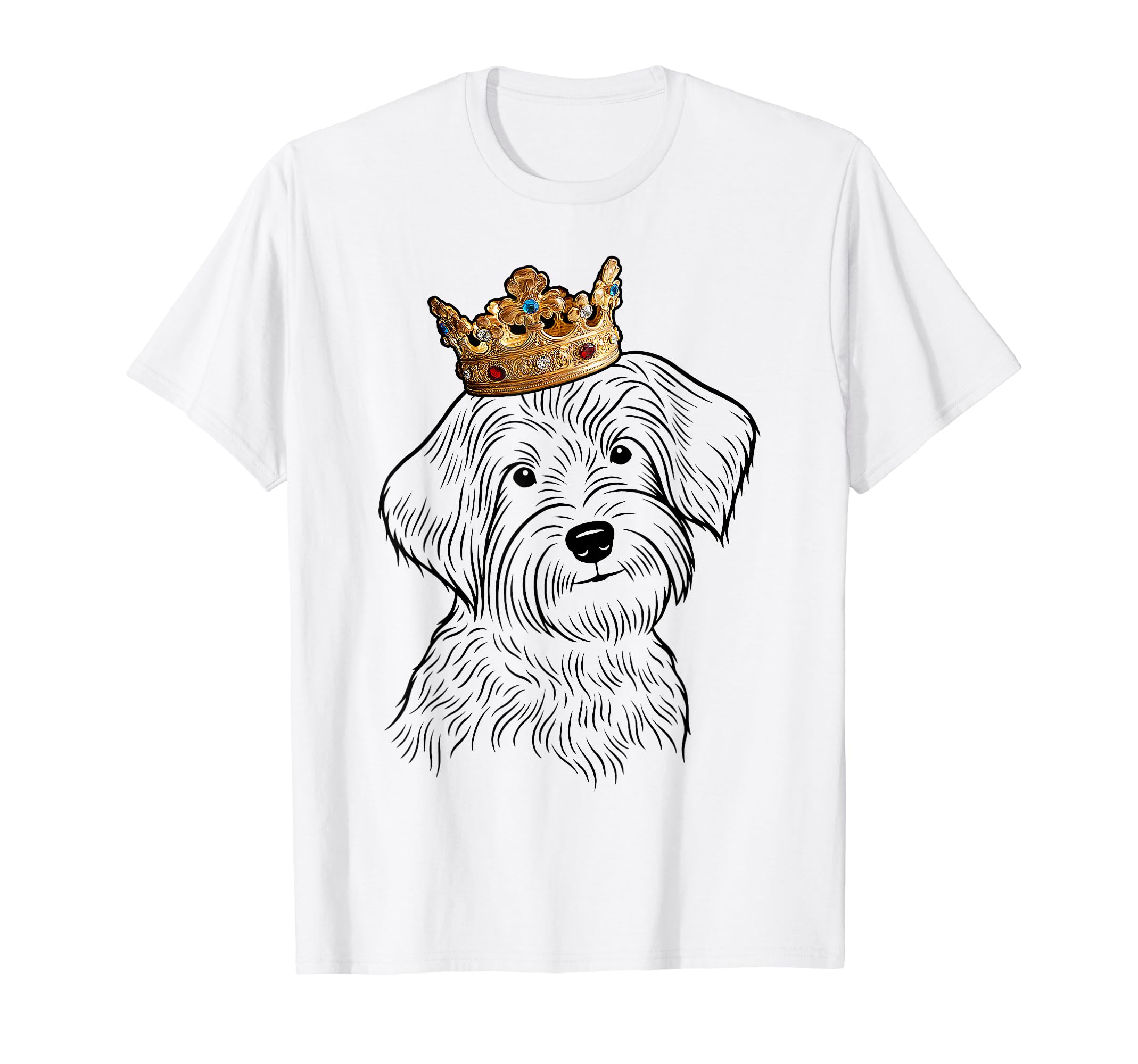 Yorkiepoo Dog Wearing Crown T-Shirt