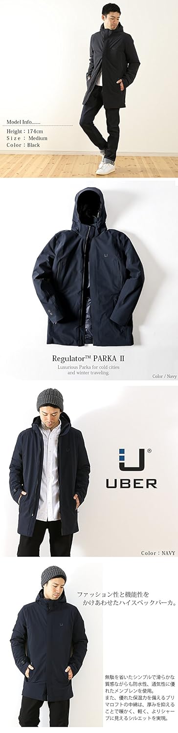 UBER ウーバー M ブラック B078M784J5 レギュレーターパーカ2 コート 