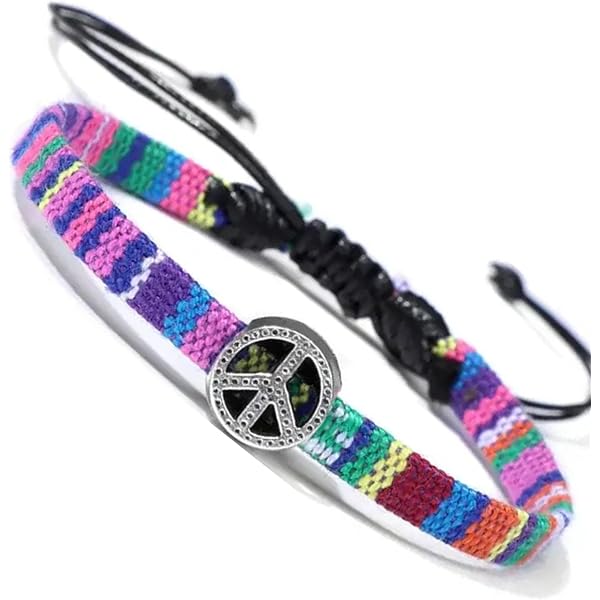 24 Pulseras De Goma Hippie Bohemias, Suministros De