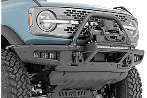 Rough Country High Winch Mount for 2021-2024 Ford Bronco - Fits 9,500LB+ Winches & 20" LED Light Bars, Off-Road Front Bumper 