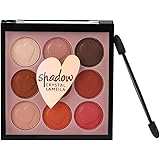 ビューティー アイシャドー 9色 可愛い ハート型 Joielmal 韓国風 2in1 プロパレット パール/マット アイシャドー パレット 9色 携帯型 極め細かい アイシャドウベース 日常化粧用 キャンメイク (C)