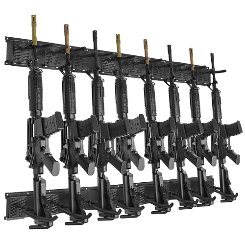 Baw Racks GOHIKINGl Metal Gun Rack Wall Mount Rifle Shotgun Hooks Hold 8 Pcs and ...