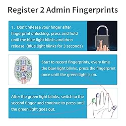Fingerprint Padlock with Emergency Key, IP66