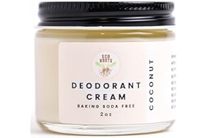 ECO ROOTS Natural Deodorant for Women & Men | Organic Deodorant Cream Non Aluminum | Baking Soda Free Healthy Deoderant for Body & Private Parts | All Vegan Pit Paste Zero Sweat | Coconut Scent