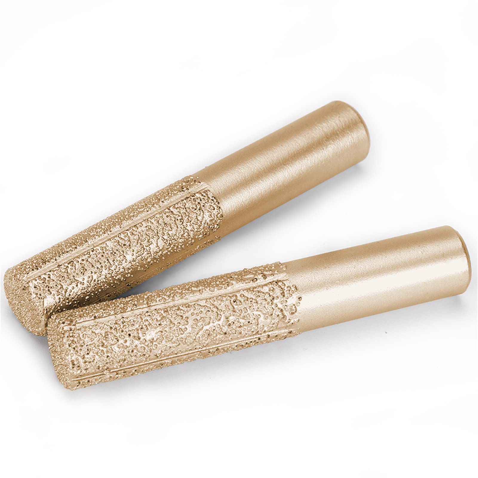 SI FANG 2Pcs Brazed Diamond Straight Profile Wheel Router Bit for Cutting Granite Marble Artificial Stone Hells Tile Edge, 1/2 inch 12.7mm Cylinder Shank Electric Router Profiling and Grinding