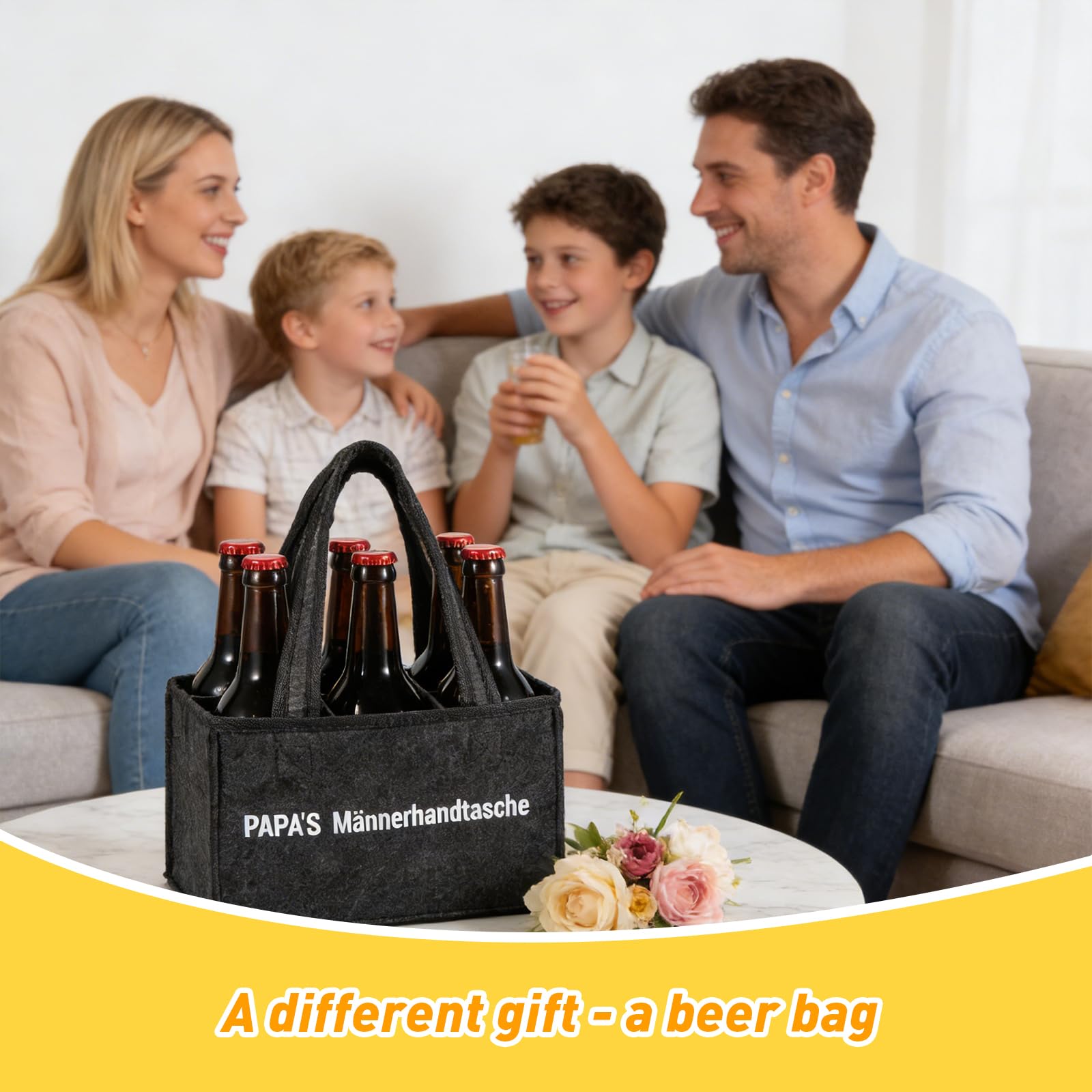 YRsorn Lustige Geschenke für Papa - Väter Geburtstagsgeschenk, Papa's Männerhandtasche Bier, Vatertagsgeschenk für Papa, Männertag Geschenke 6