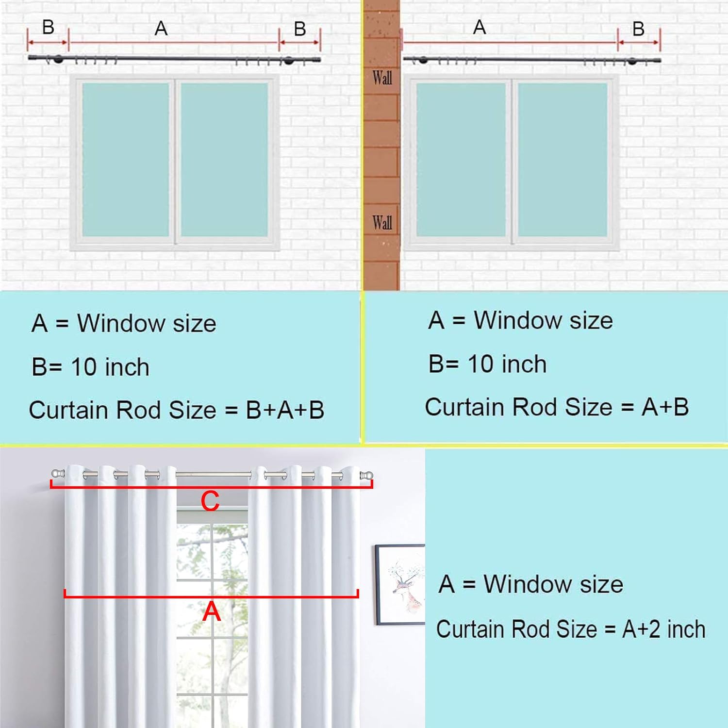 Curtain Rods for windows,Window Single Curtain Rod Set with Finials 30-44" Adjustable Curtain Rod Decorative Window Curtain Rod for Kitchen Bedroom Window Silver: Home Improvement