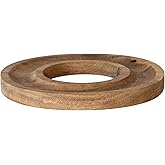 Creative Co-Op Round Mango Wood Serving Tray, Natural
