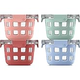 Ello Duraglass Glass Meal Prep Sets Leak-Proof Glass Food Storage Containers with Airtight BPA-Free Plastic Lids, Dishwasher,