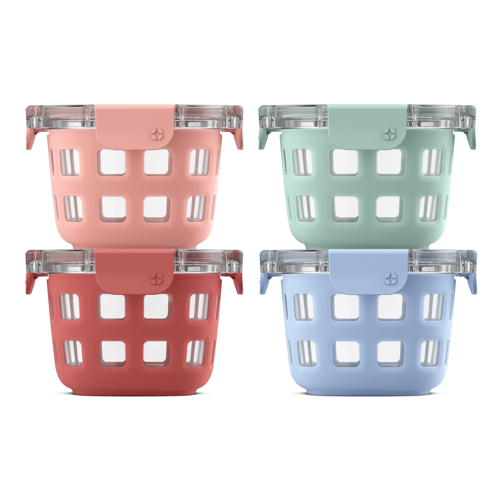 Ello Duraglass Glass Meal Prep Sets Leak-Proof Glass Food Storage Containers with Airtight BPA-Free Plastic Lids, Dishwasher, Microwave, and Freezer Safe Image