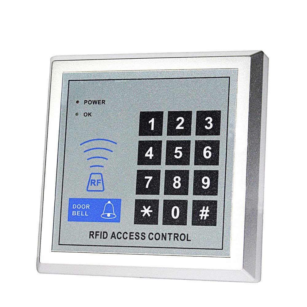 RFID Proximity Door Entry Access Control Keypad Stand Alone 125KHz RFID ID Card Reader Keypad for Outdoor Access Control System Support 500 User