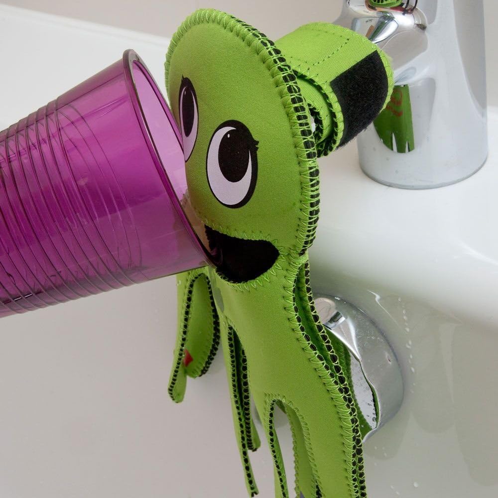 Tappy Tap Guard, Tap Protector, Bathroom Accessories, Bath Toys, Protective Cover - Octopus Design, Green - Image 5