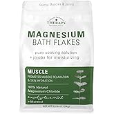 Village Naturals Therapy Muscle Magnesium Bath Flakes, Eucalyptus, Mint & Menthol Scent, 2.5 lbs