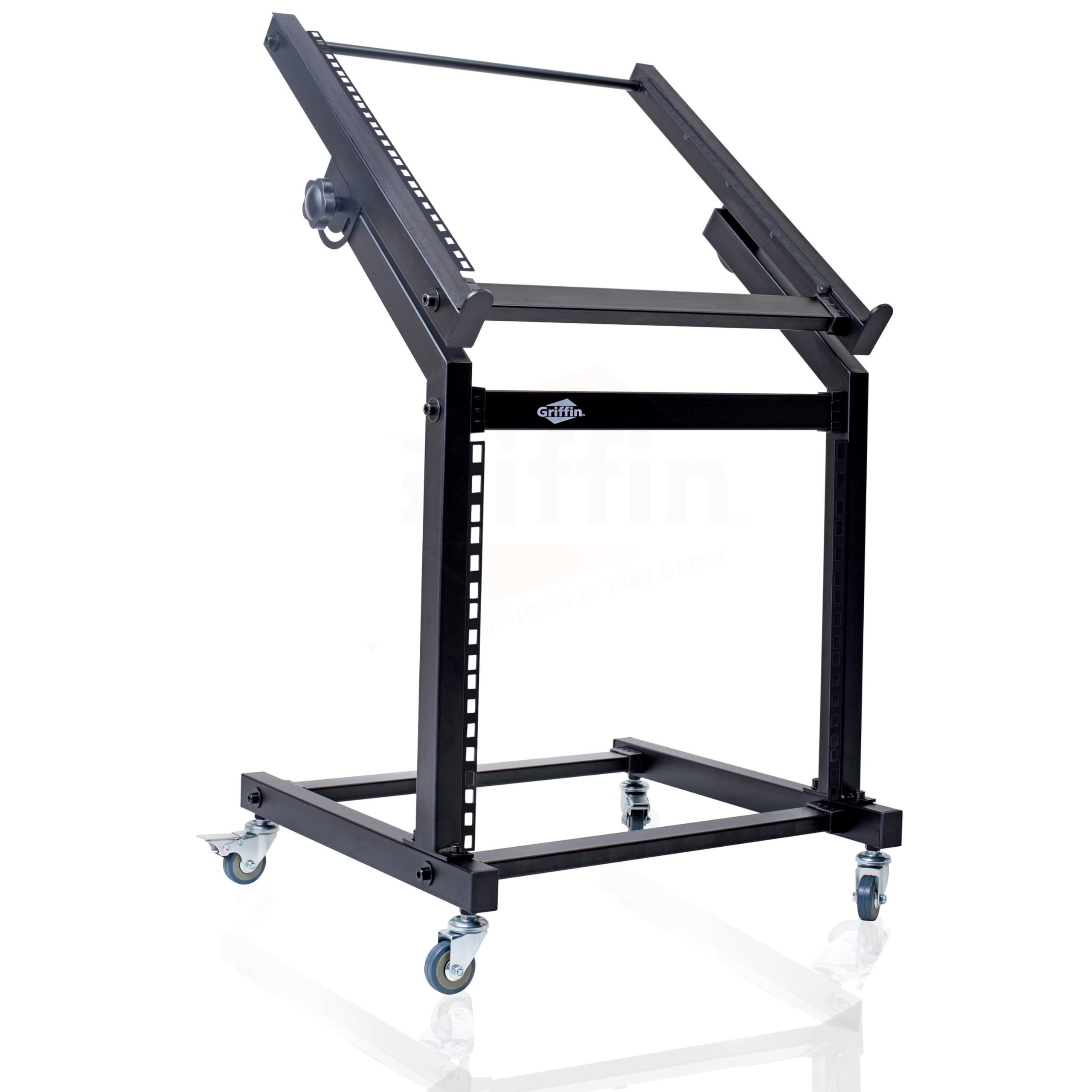 Audio Rack Rails Mua Rack Mount Rolling Stand & Adjustable Mixer Platform Rails by ...