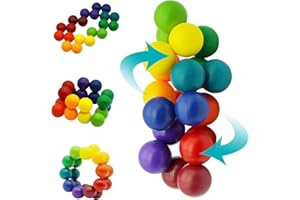 Boxgear Autism Sensory Fidget Toy Stress Relief Inseparable Rainbow Ball, Toy Boy Girl 3-12 Year Old, Creative Preschool Learning Activities, Toddler Fidget Toys