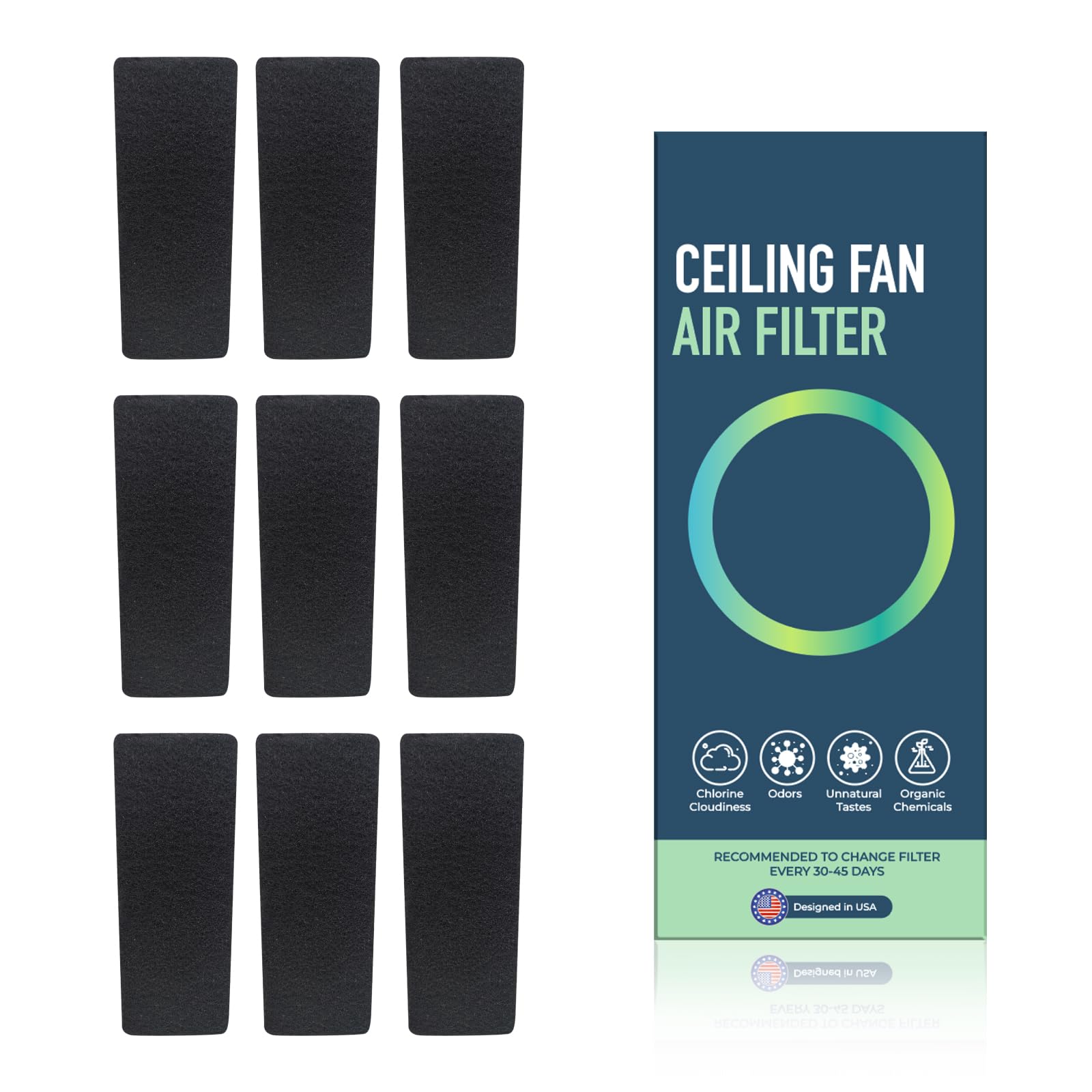 JJI Ceiling Fan Air Filter - Activated Charcoal