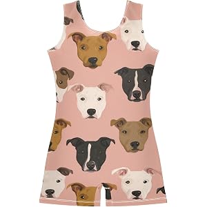 Fisyme Gymnastics Leotards for Girls Toddlers Kids Tumbling Outfit Dance Unitard Biketards with Shorts