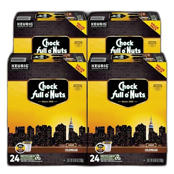 CHOCK FULL O’ NUTS COLOMBIAN KEURIG K-CUP PODS...