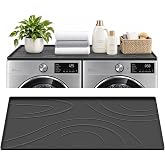 Washer and Dryer Covers for the Top,53.5x26.8inch Non-Slip Waterproof Washer Tray,Raised Edge Covers for the Top,Washer Dryer Countertop for Laundry &amp; Kitchen