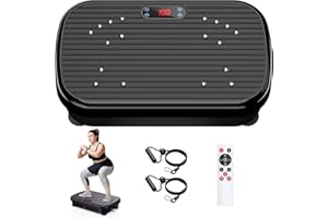 PUREROYI Vibration Plate Exercise Machine Weight Loss, Whole Body Vibration Plate for Lymphatic Drainage, 180 Adjustable Speeds Vibrating Plate Fitness Platform for Women Men