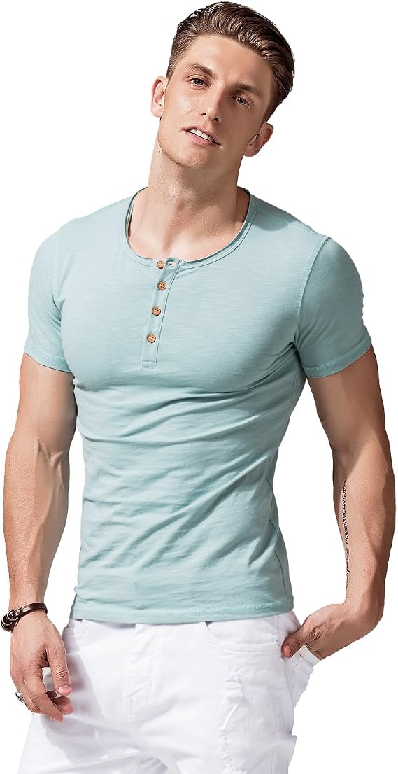 mens button up t shirt