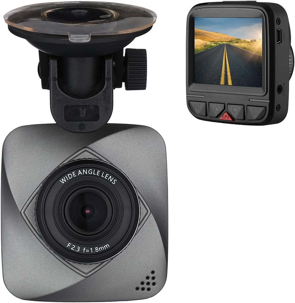 isyoung Car Dash Cam, 720P HD Dashboard Camera Recorder, 120 Degree Wide Angle View DVR Camera Video Recoder with Loop Recording