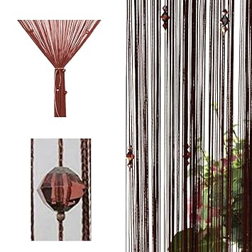 Amazon ひものれん おしゃれ 目隠し 紐のれん 高密度 ロング キラキラ