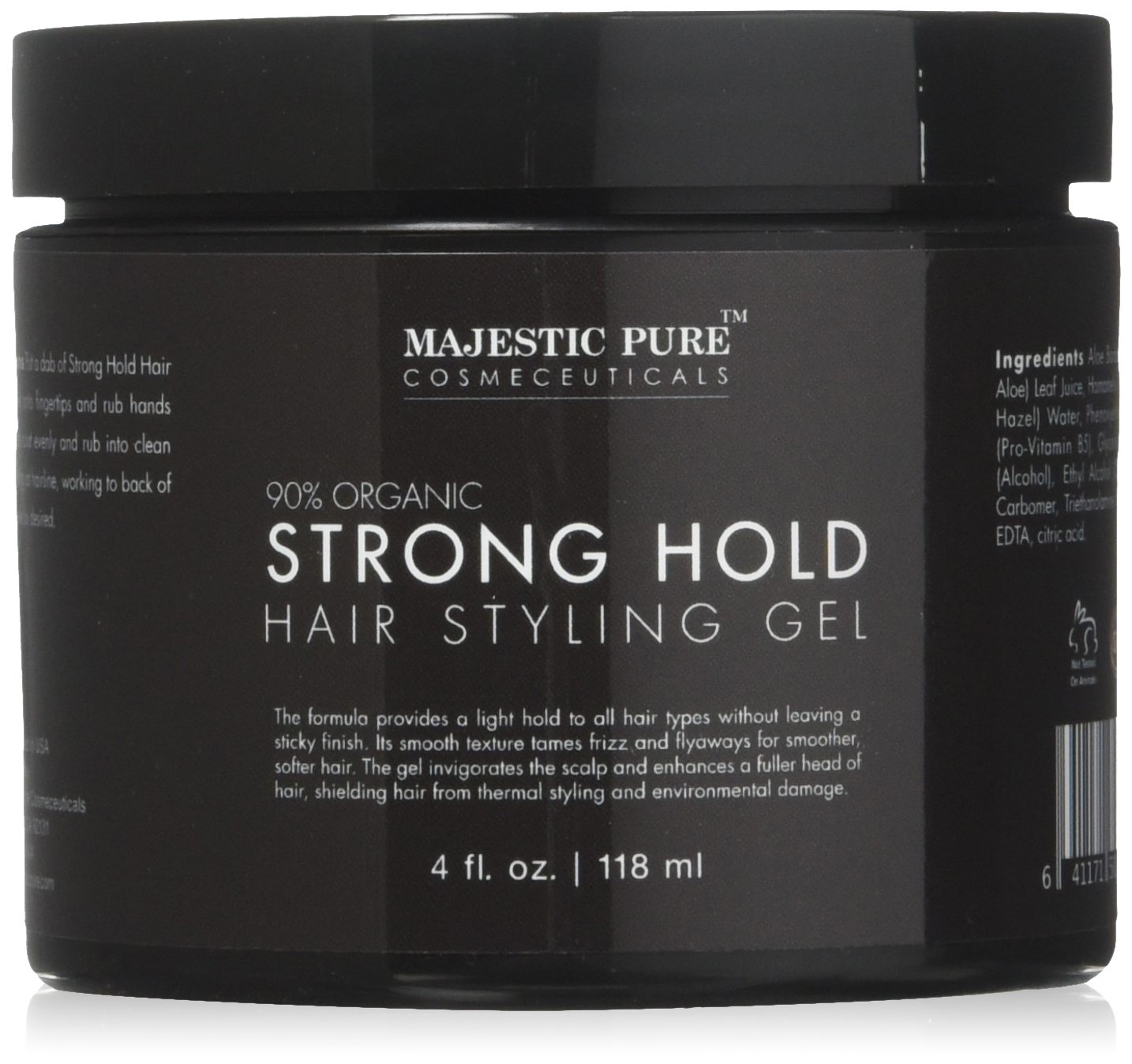 Buy Natural Strong Hold Hair Styling Gel From Majestic Pure For