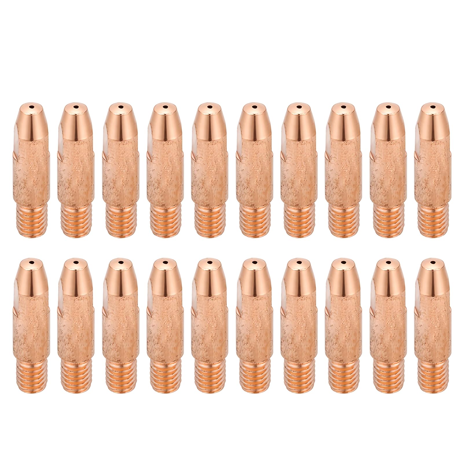 20PCS M6 Copper Contact Tips Set 0.8mm Wire Feed Nozzle for MIG MAG Welding Torch Consumables Replacement Parts Kit