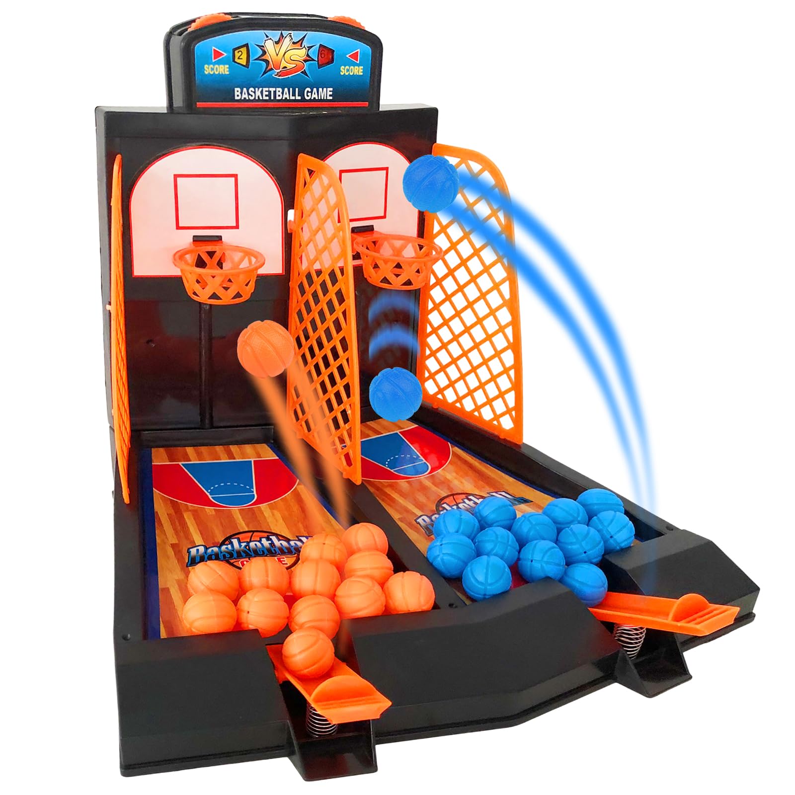 Mini Jeu De Basket De Bureau Portable - Jouet Amusant Multicolore Pour La Maison, Les Voyages Ou Le Bureau