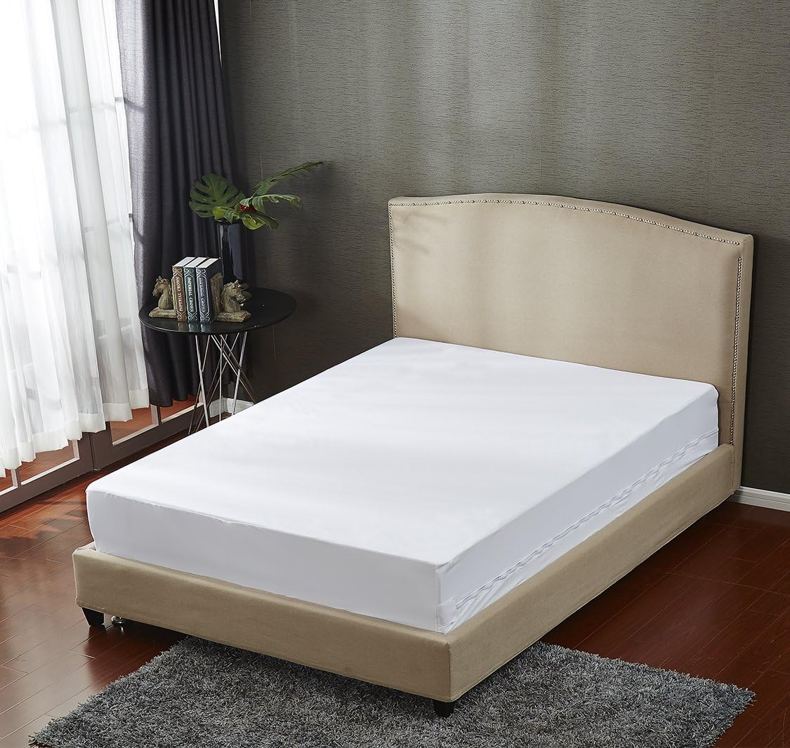 Four Seasons Essentials Twin Extra Long (XL) Mattress Protector Bedbug Waterproof Zippered Encasement Hypoallergenic Premium Quality Cover Protects Against Dust Mites Allergens: Home & Kitchen