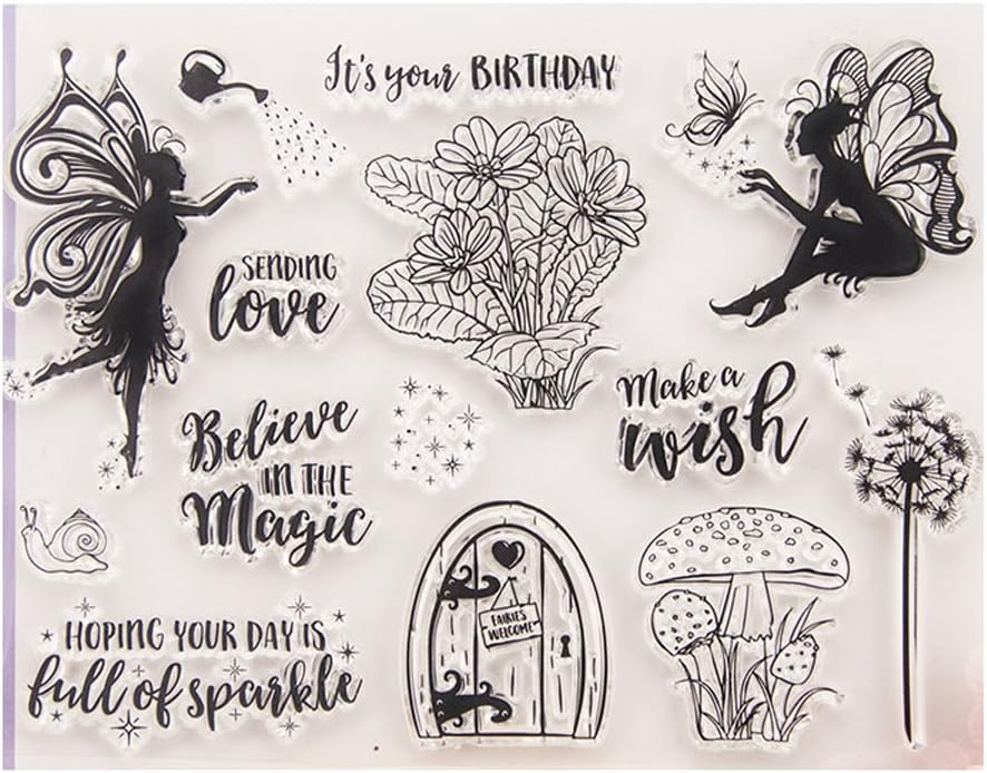 Dchaochao Rubber Perfectly Clear Stamp,Photo Embossing Album Decorative Card Making,Transparent Silicone Stamp Cling Seal DIY Craft Art