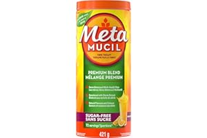 Metamucil Premium Blend, 4-in-1 Daily Fibre for Digestive Health, Plant-Based Psyllium Husk Powder Supplement, Sugar-Free wit