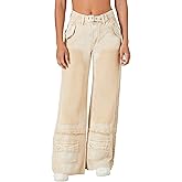 Forever 21 Womens Acid Wash Belted Jeans