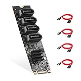 M.2 to SATA Card 4 Port, 6Gbps SATA 3.0 Binardat