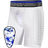 Exxact Sports Youth Baseball Sliding Shorts with Soft Athletic Cup Breathable Padded Compression Shorts for Baseball Softball