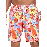 RELLECIGA Men's Board Shorts Quick Dry 9 Inch Swim Trunk with Mesh Lining