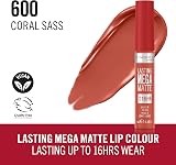 Rimmel Lasting Mega Matte Liquid Lipstick 600 Coral Sass 7.4ml Vegan view 5