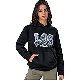 SOLY HUX Women's Hoodies Vintage Letter Graphic Hooded Preppy Sweatshirts Fall Outfits